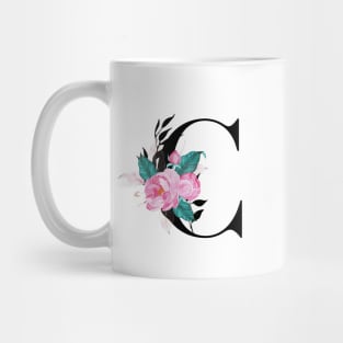 Floral Monogram C Mug